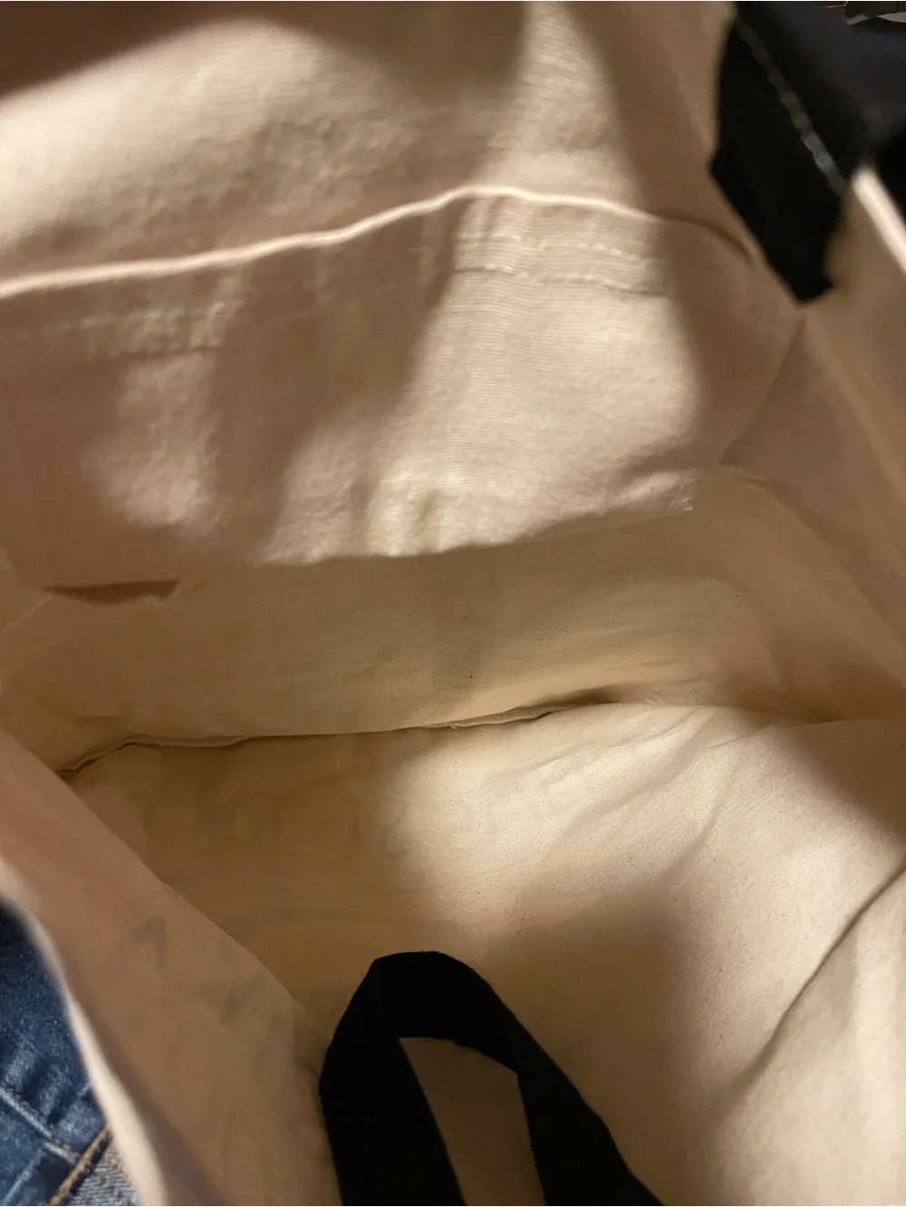 Out of Print Cream Tote with Black Cat Design